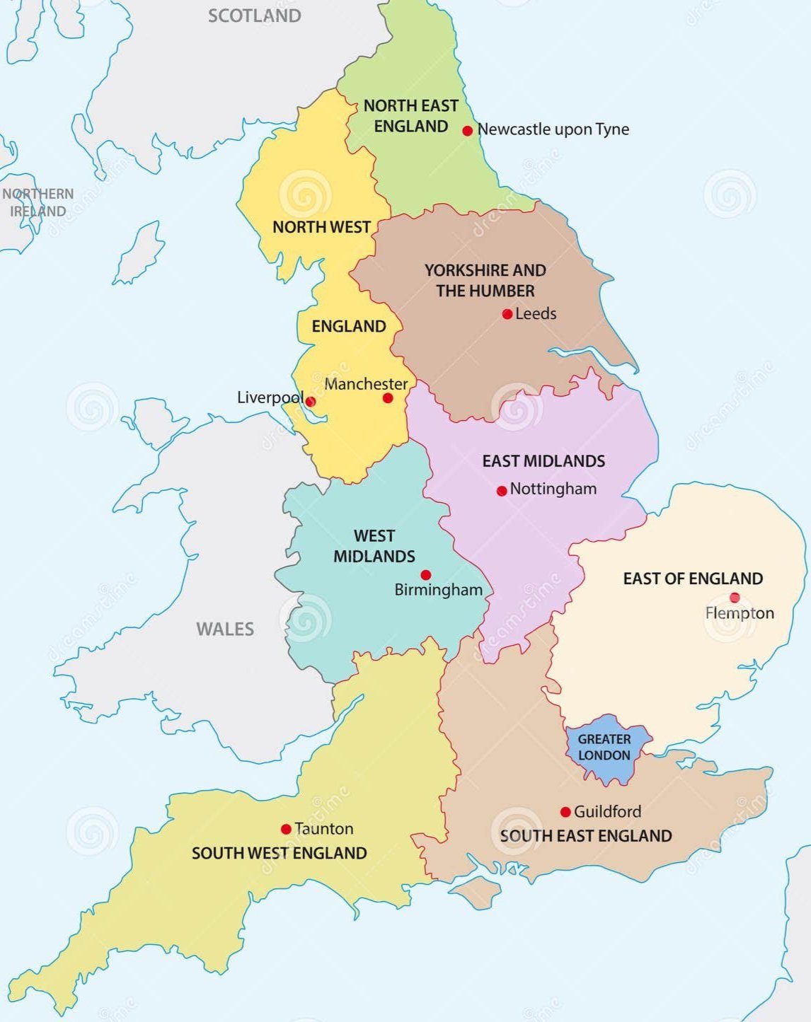 Areas Covered Map